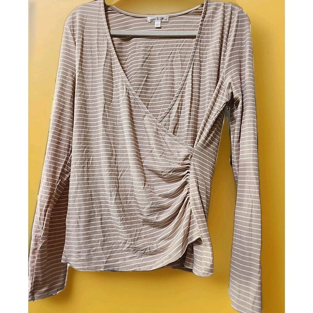 Nine Britton Blouse Womens Large Wrap Long Sleeve NWT A128 Excellent